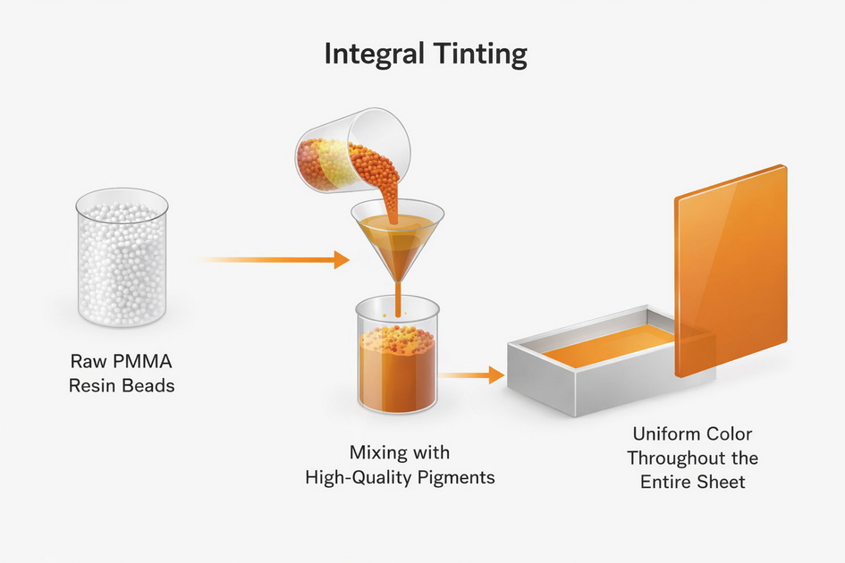 Processus de teinture int&eacute;gral de feuille acrylique OEM industrielle.jpg