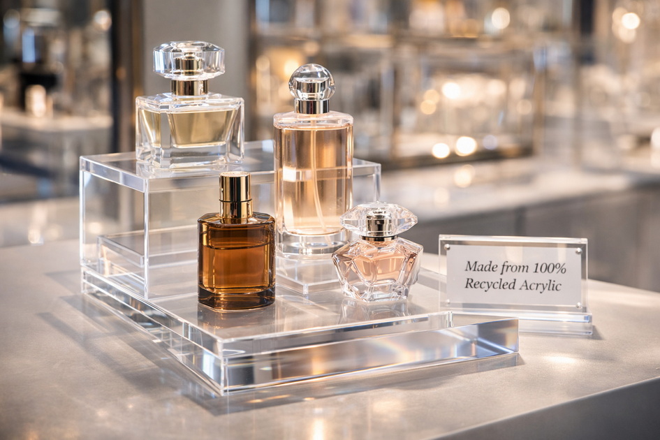 Pr&eacute;sentoir de vente au d&eacute;tail de luxe utilisant de l