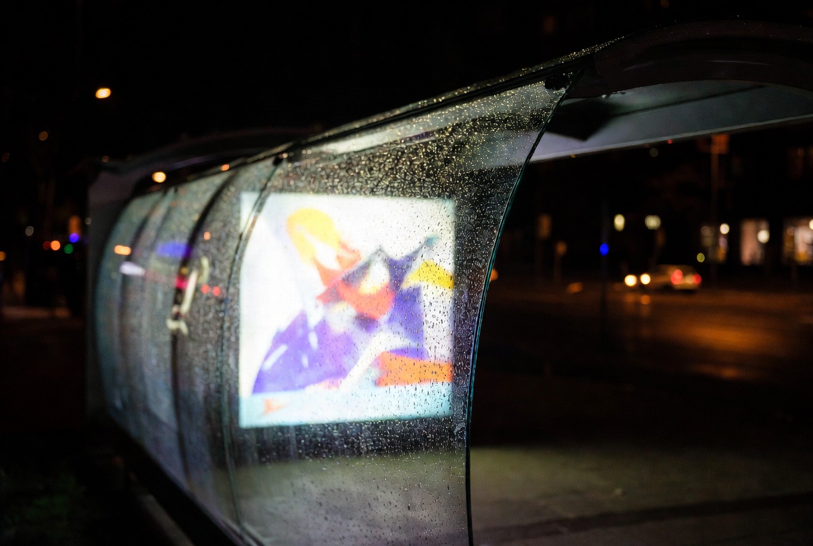 Panneau de transit r&eacute;tro&eacute;clair&eacute; en polycarbonate