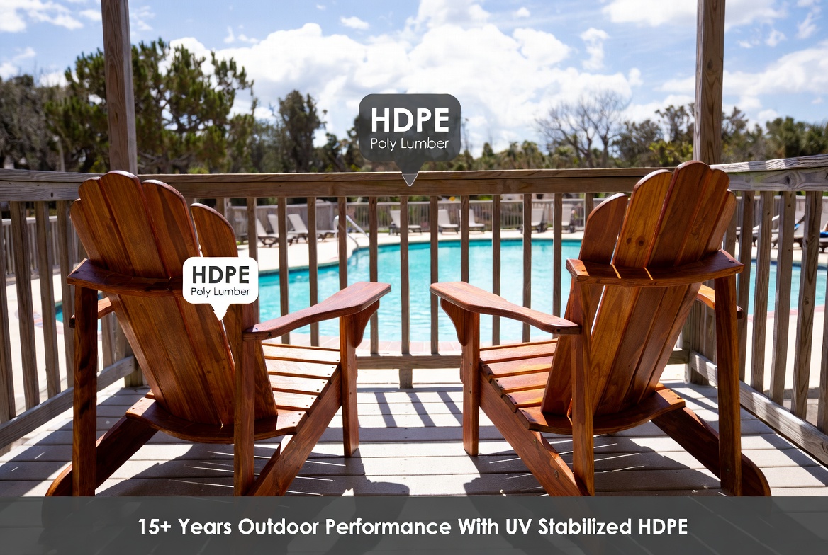 Meubles d'ext&eacute;rieur en bois d'œuvre poly HDPE