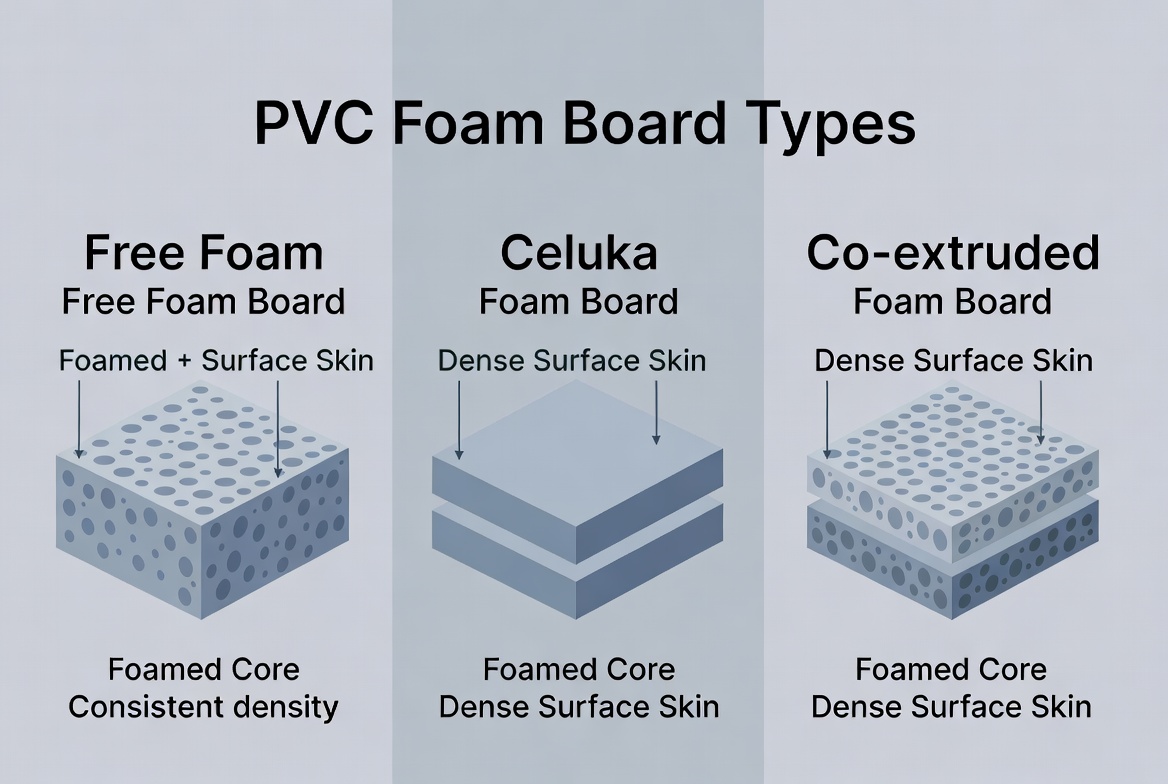 Structure et types de panneaux de mousse PVC