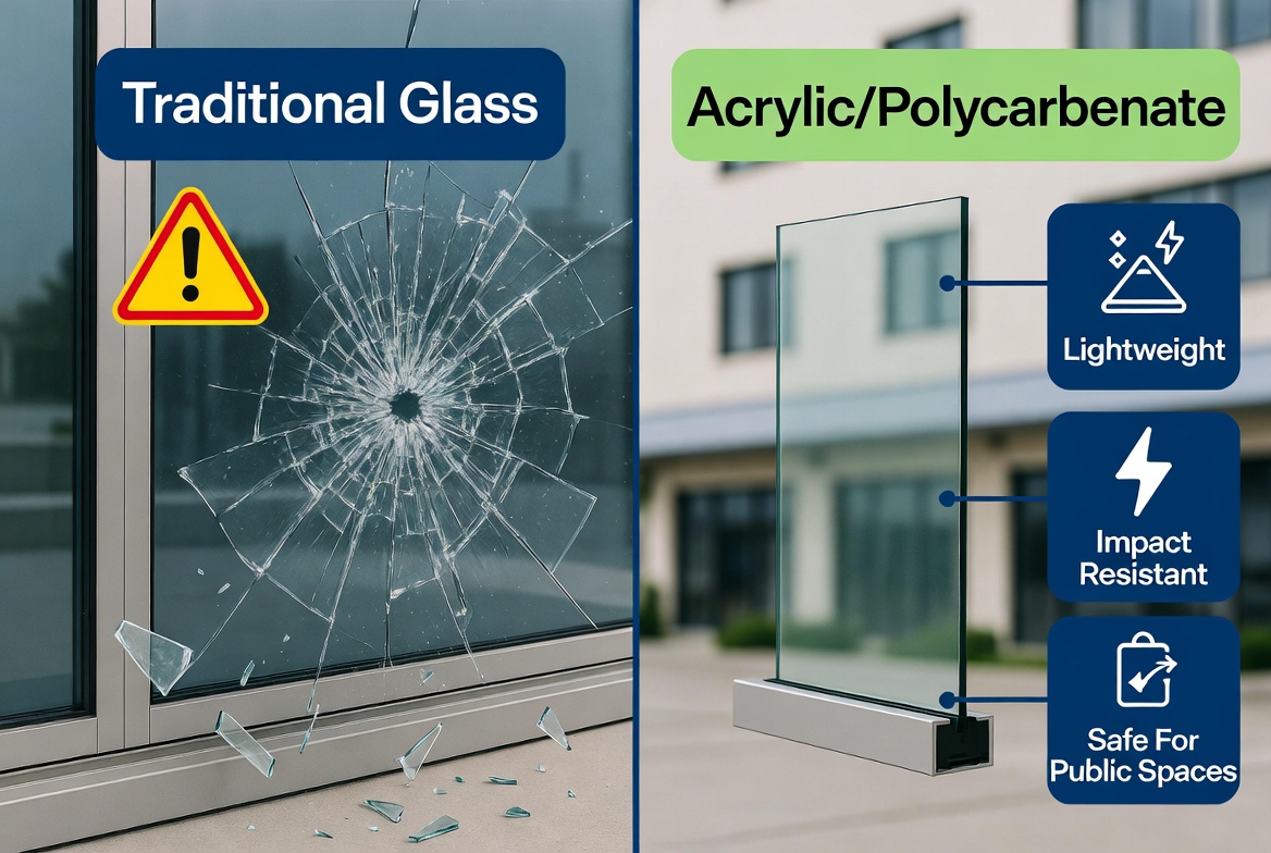 Comparaison des fen&ecirc;tres en verre et en plastique