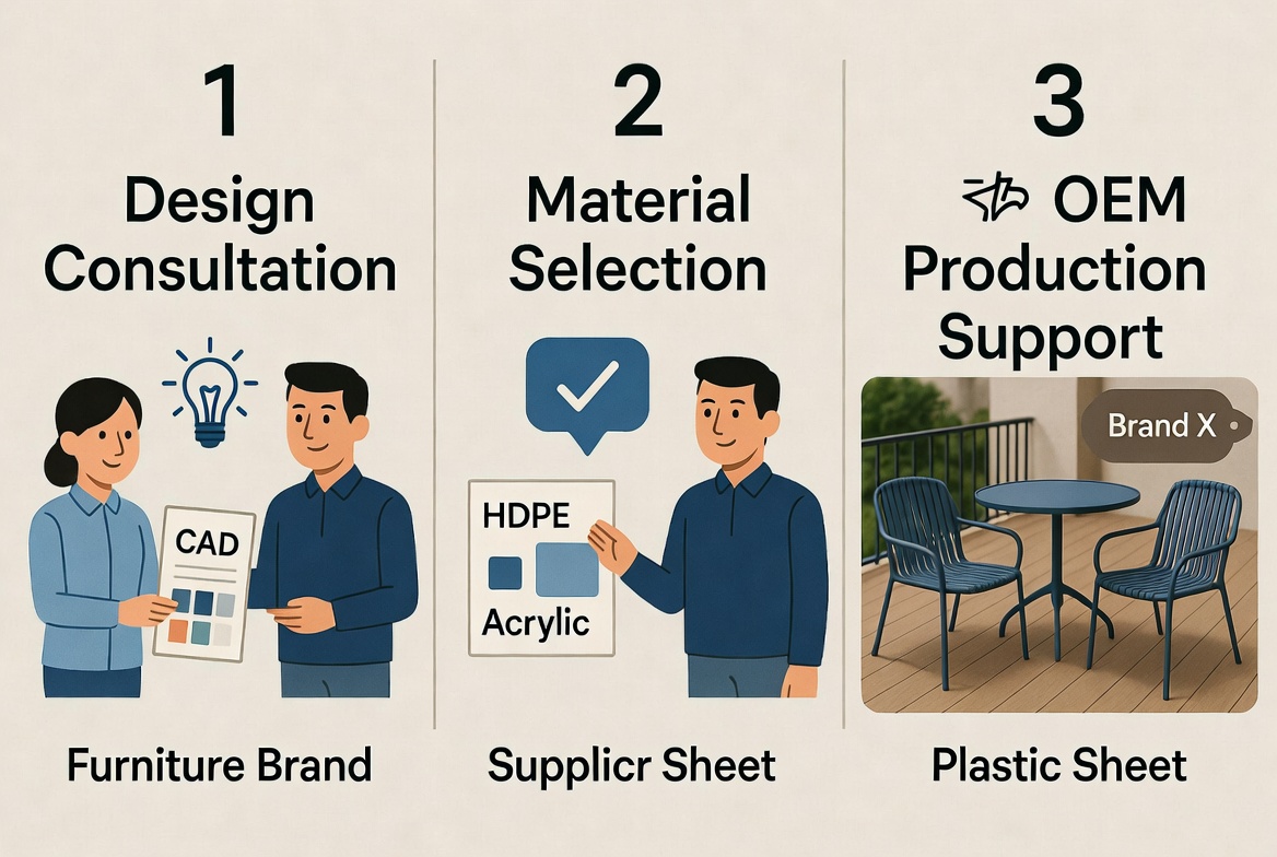 Partenaire mat&eacute;riel de mobilier d'ext&eacute;rieur OEM