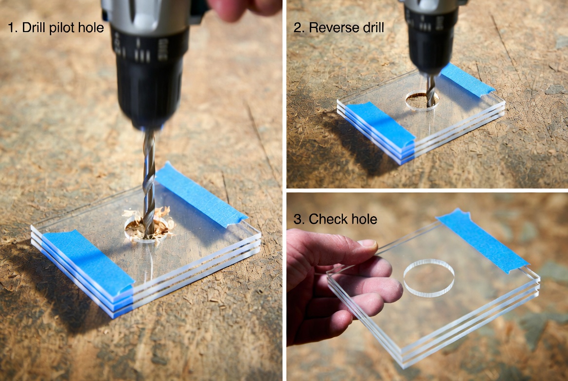 Per&ccedil;age de l'acrylique &eacute;tape par &eacute;tape
