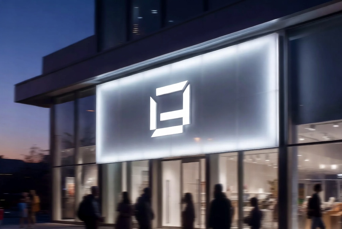 Enseigne de vitrine en acrylique moderne