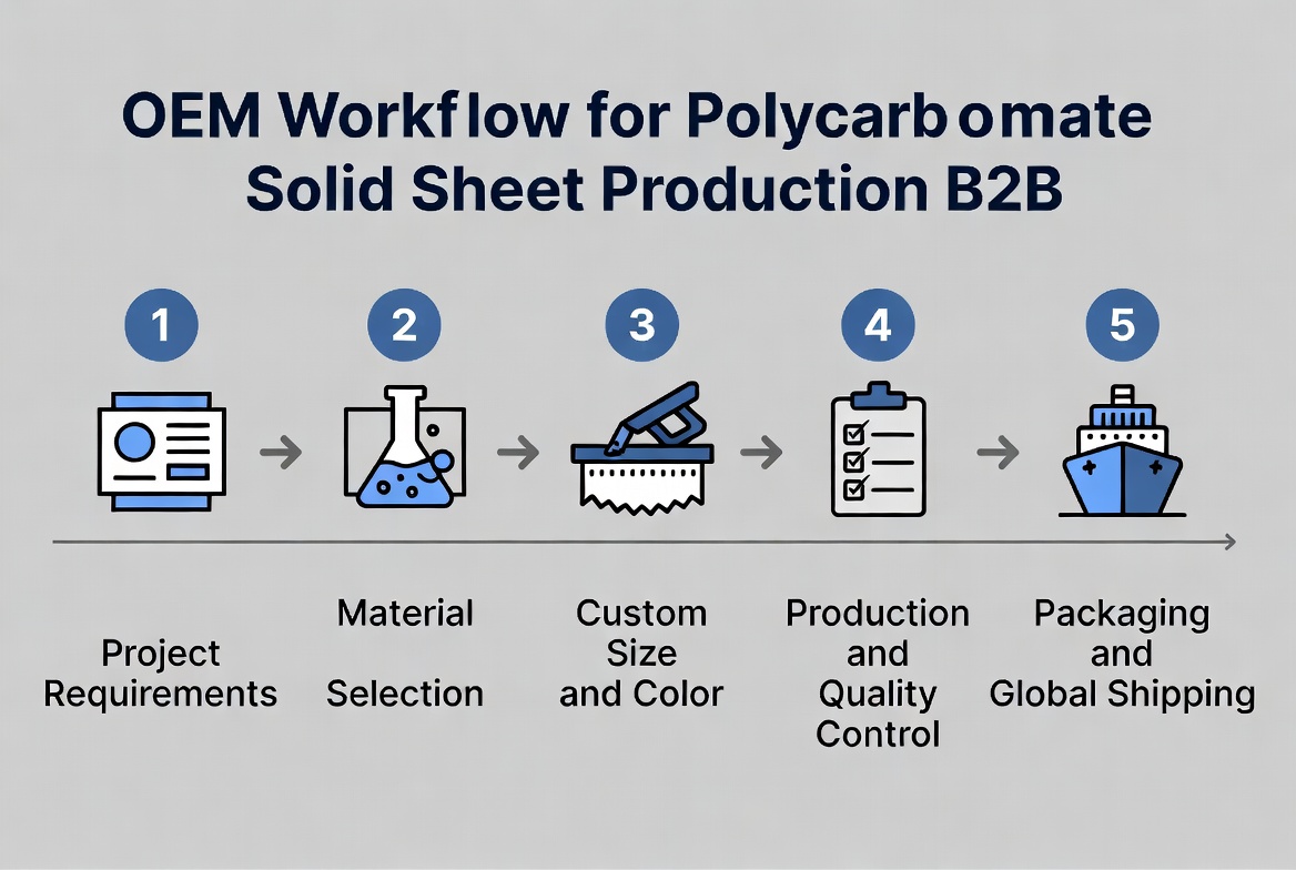 Personnalisation de feuille de polycarbonate OEM